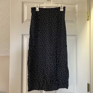 Abercrombie and Fitch black midi skirt, size XS